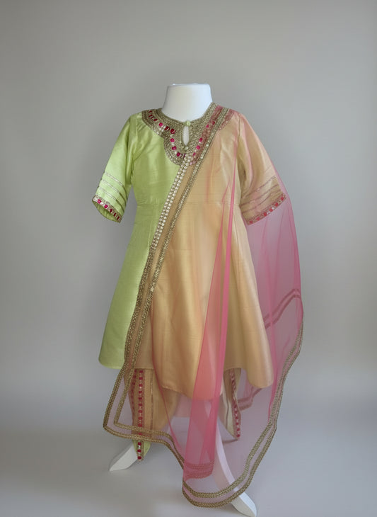 Pistachio Green Anarkali Set