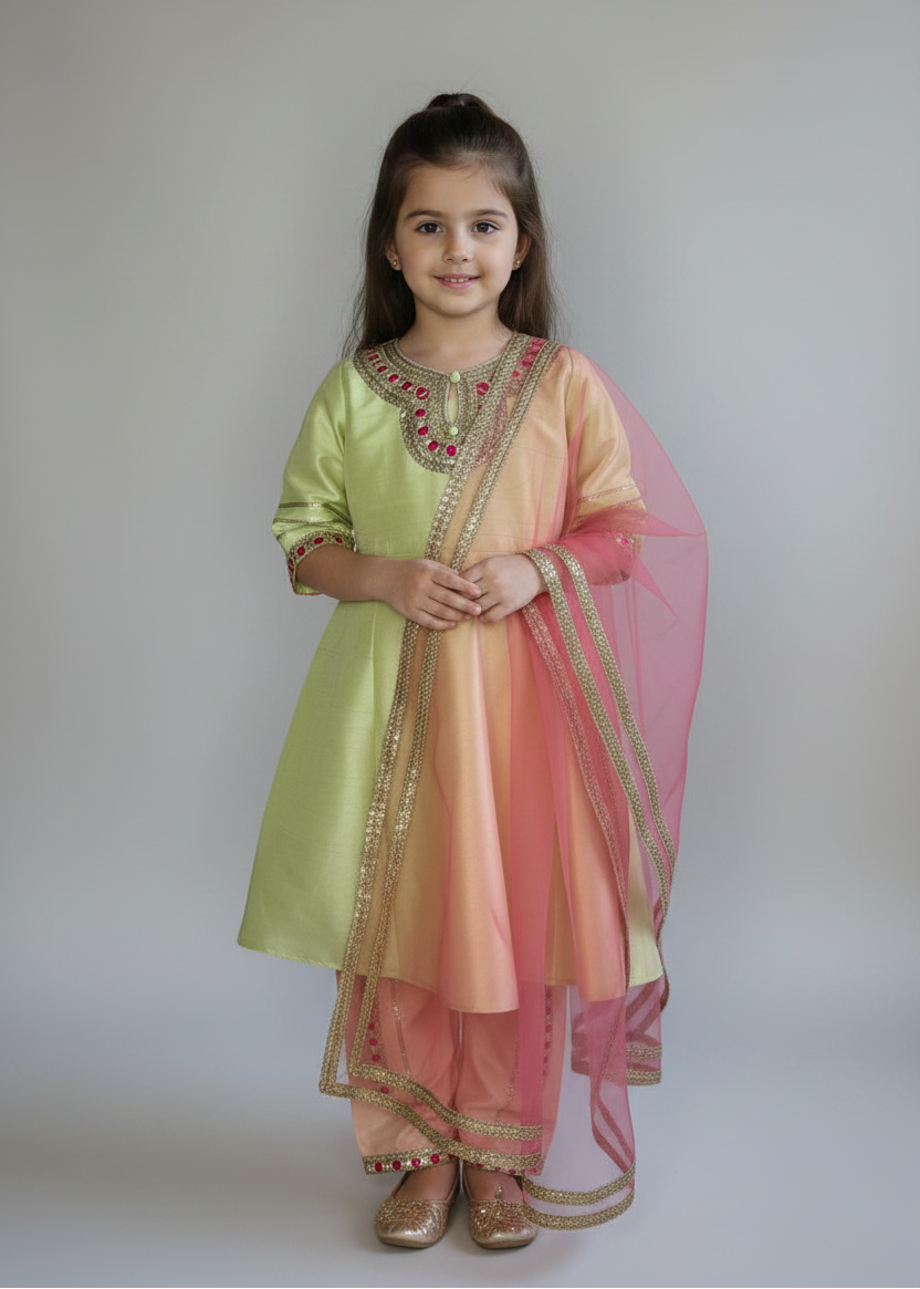 Pistachio Green Anarkali Set