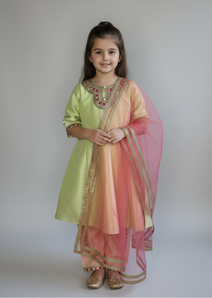 Pistachio Green Anarkali Set