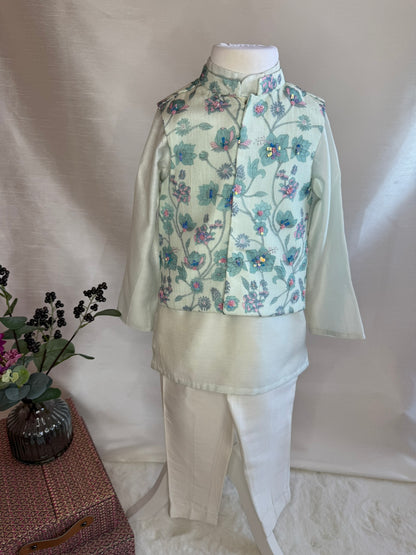 Kurta Set with Embroidered Waistcoat