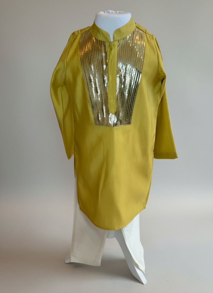 Mustard Kurta Set
