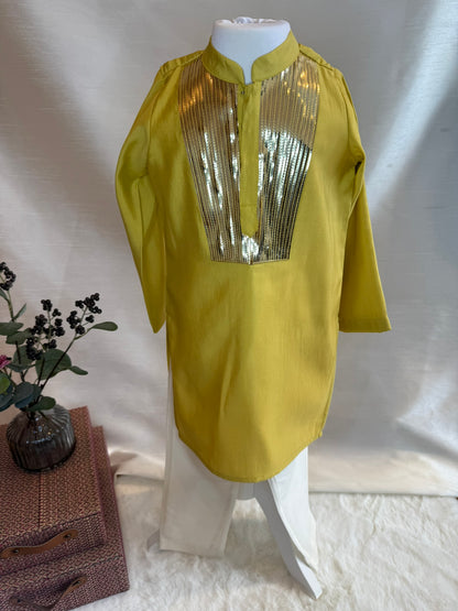 Mustard Kurta Set