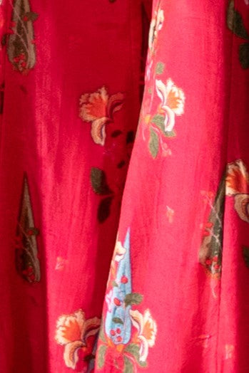 Hot Pink Peplum and Flared Trousers Set