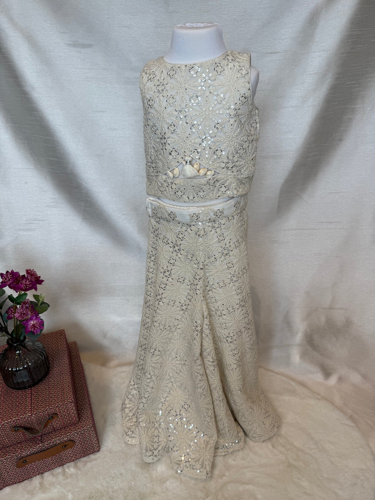 Off White Lakhnavi Palazzo Set