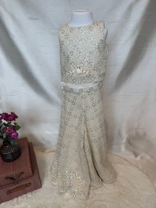 Off White Lakhnavi Palazzo Set