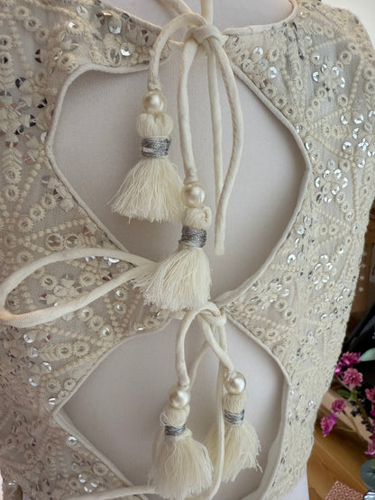 Off White Lakhnavi Palazzo Set