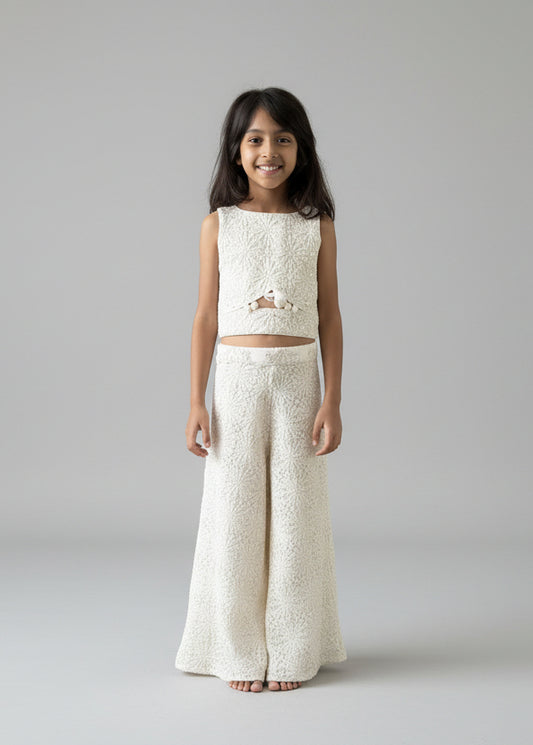 Off White Lakhnavi Palazzo Set