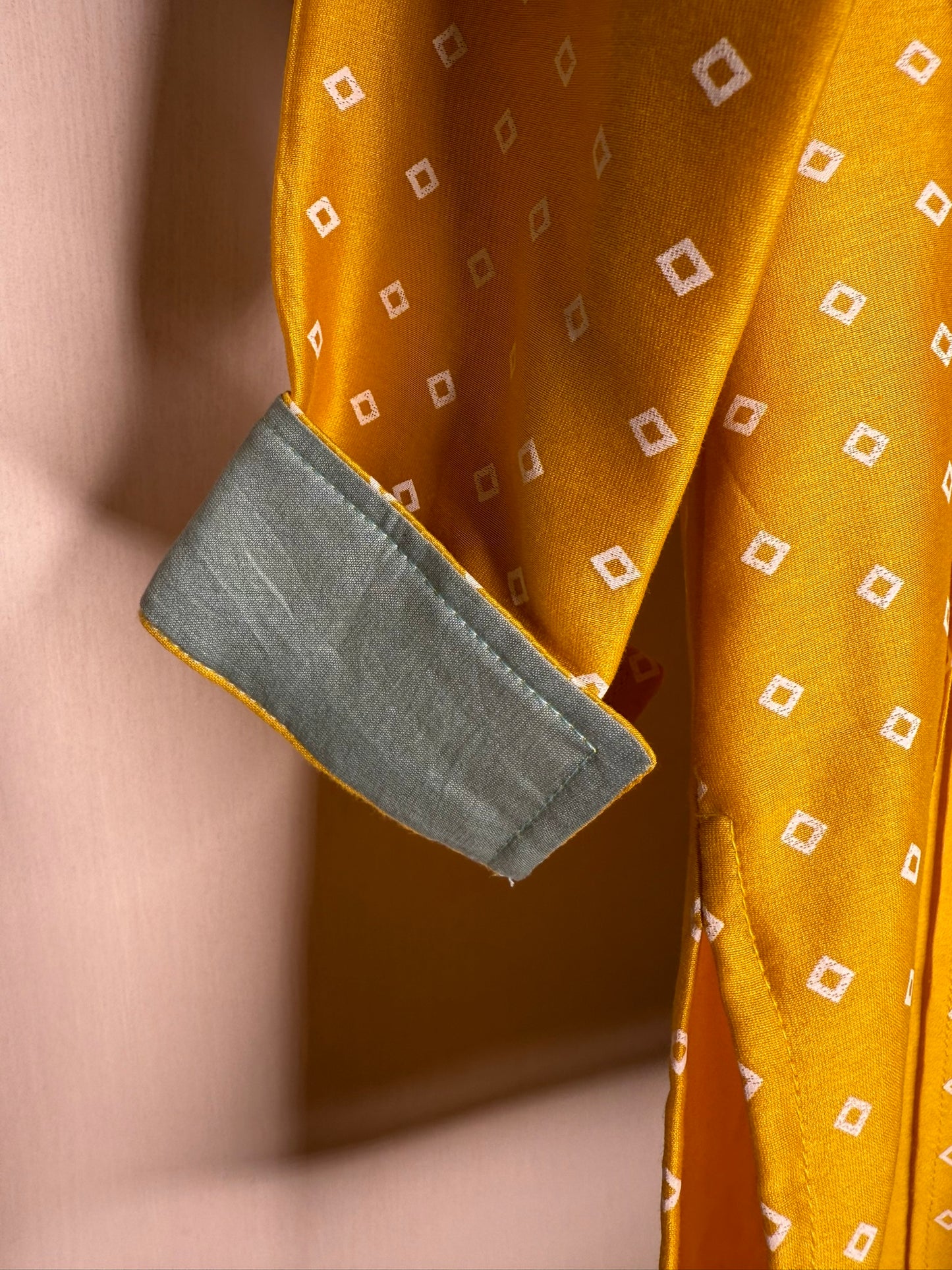 Mustard Yellow Bandhani Print Kurta Set