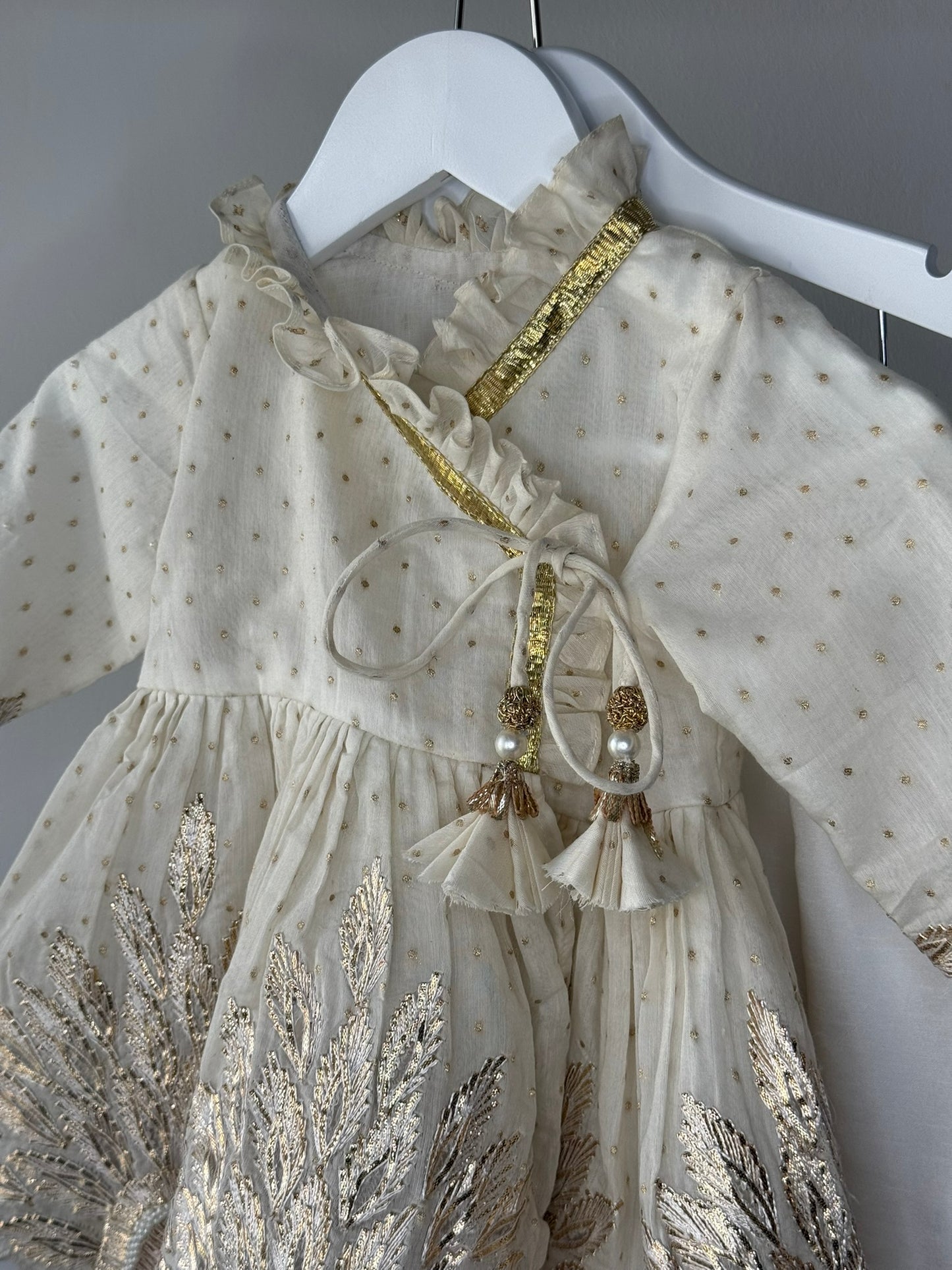 Ivory Angrakha Set with Embroidery