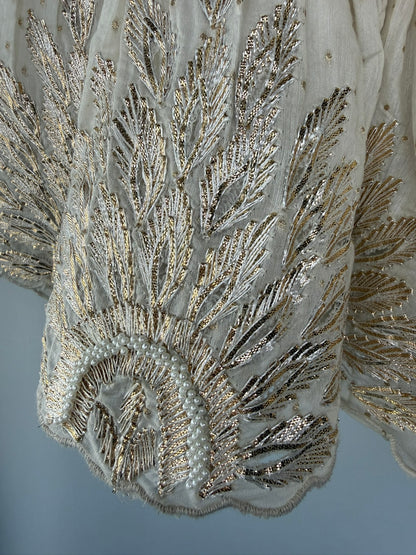Ivory Angrakha Set with Embroidery