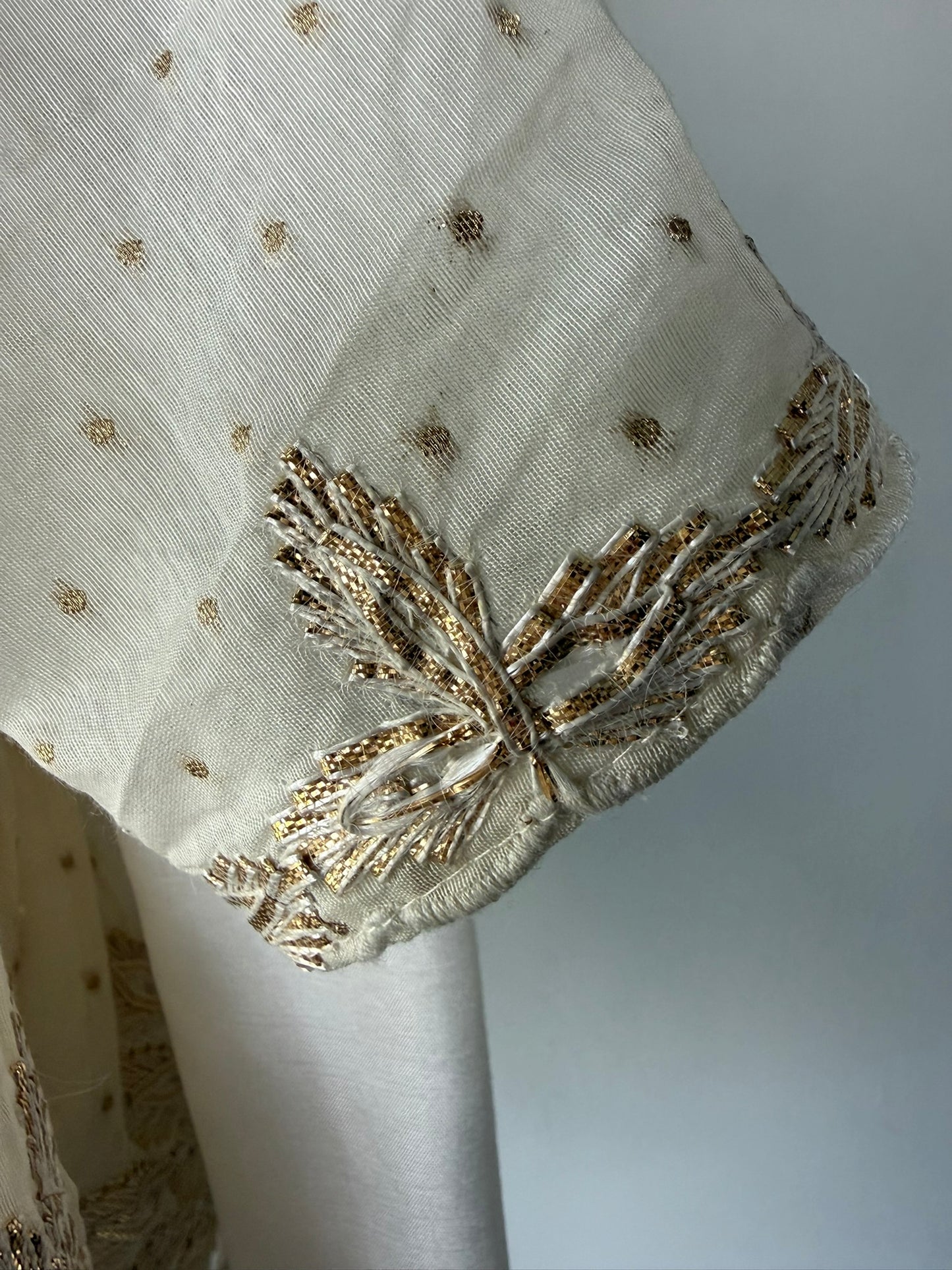 Ivory Angrakha Set with Embroidery