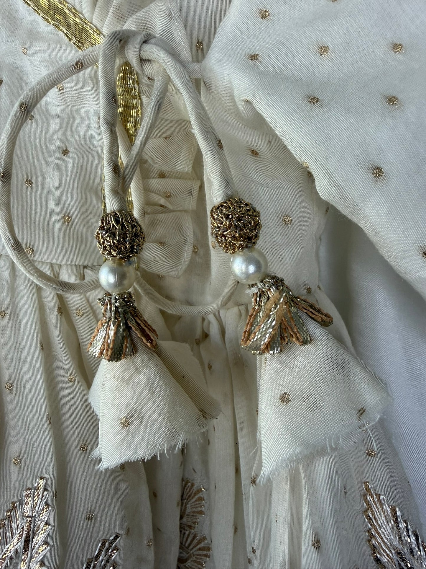 Ivory Angrakha Set with Embroidery