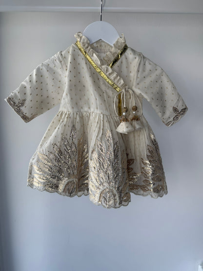 Ivory Angrakha Set with Embroidery