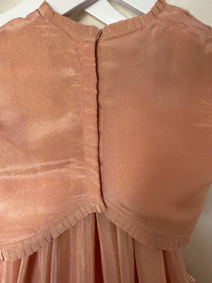 Dusty Pink Lengha with Floral Gota Embroidery